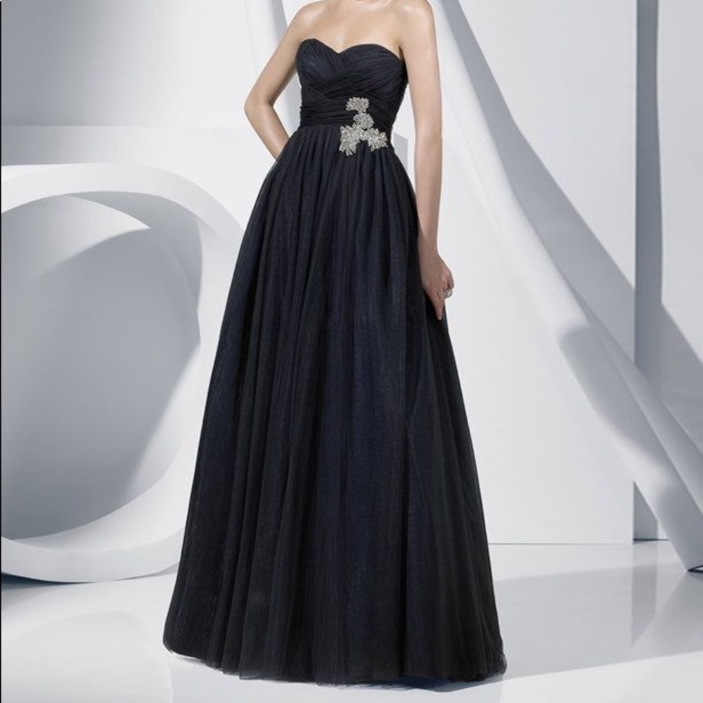 Pronovias Navy Blue Evening Gown - Like New